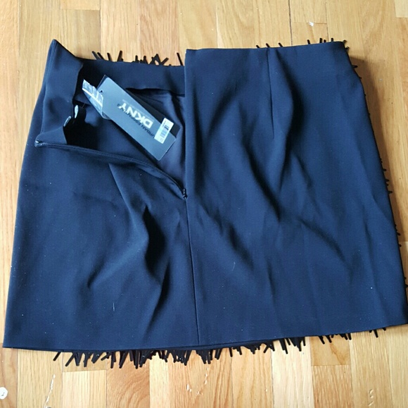 NWT$300 DKNY Black Sequin A Line Mini Skirt - Picture 8 of 8
